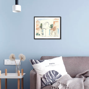 Pablo Picasso Wall Art On The Terrace Poster Framed Art