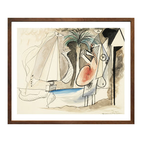 Pablo Picasso Wall Art On The Beach Poster Framed Art
