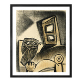 Pablo Picasso Wall Art Owl In The Chair Poster Framed Art