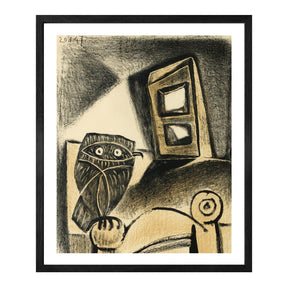 Pablo Picasso Wall Art Owl In The Chair Poster Framed Art