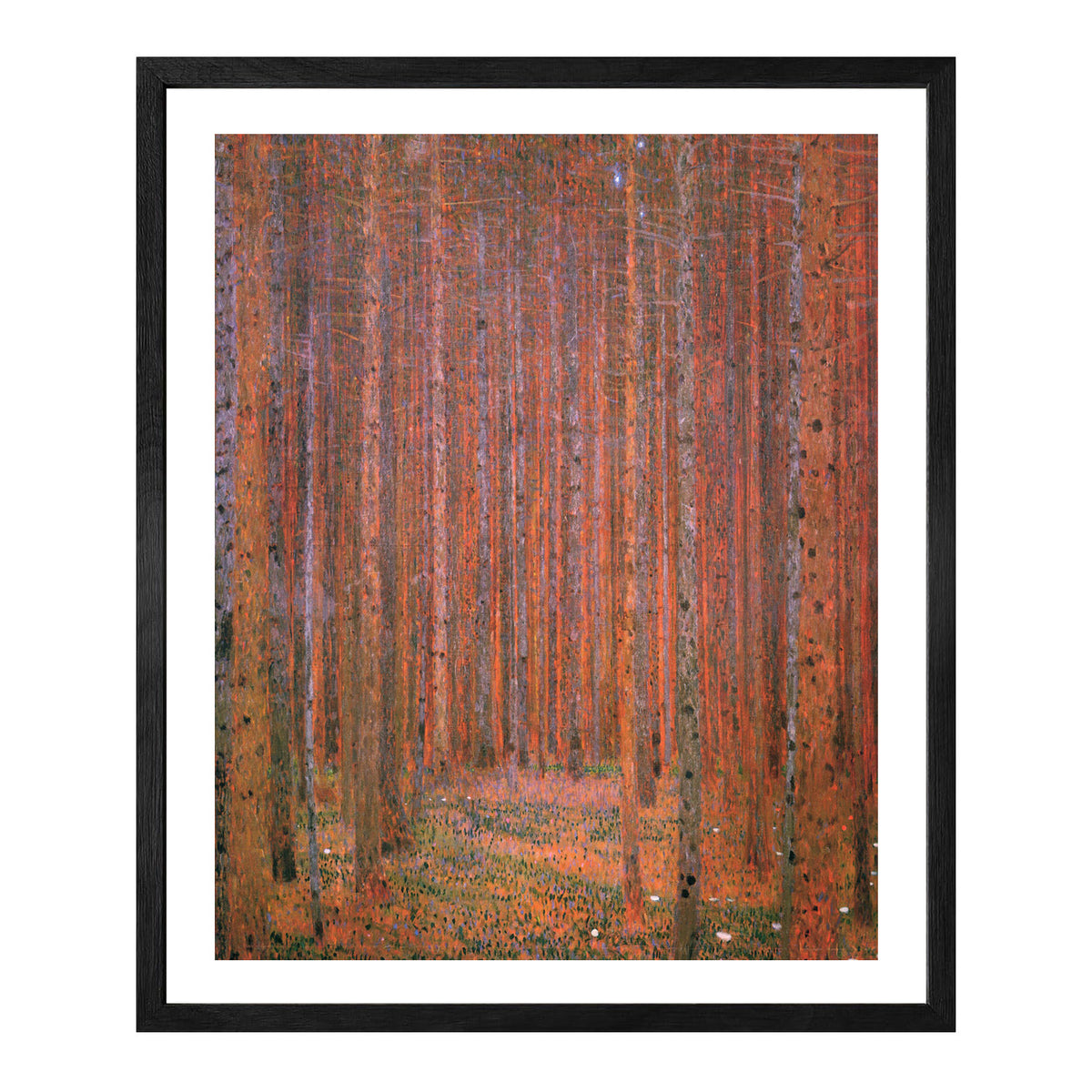 Gustav Klimt Wall Art Pine Forest Poster Framed Klimt Art
