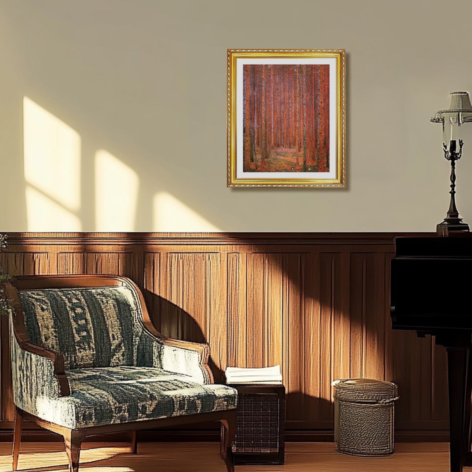 Gustav Klimt Wall Art Pine Forest Poster Framed Klimt Art