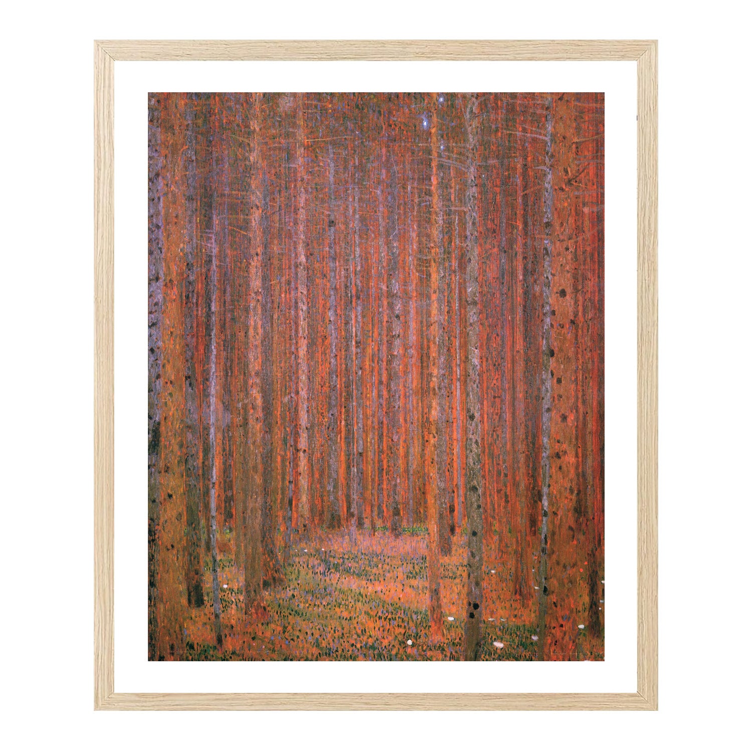 Gustav Klimt Wall Art Pine Forest Poster Framed Klimt Art