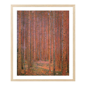 Gustav Klimt Wall Art Pine Forest Poster Framed Klimt Art