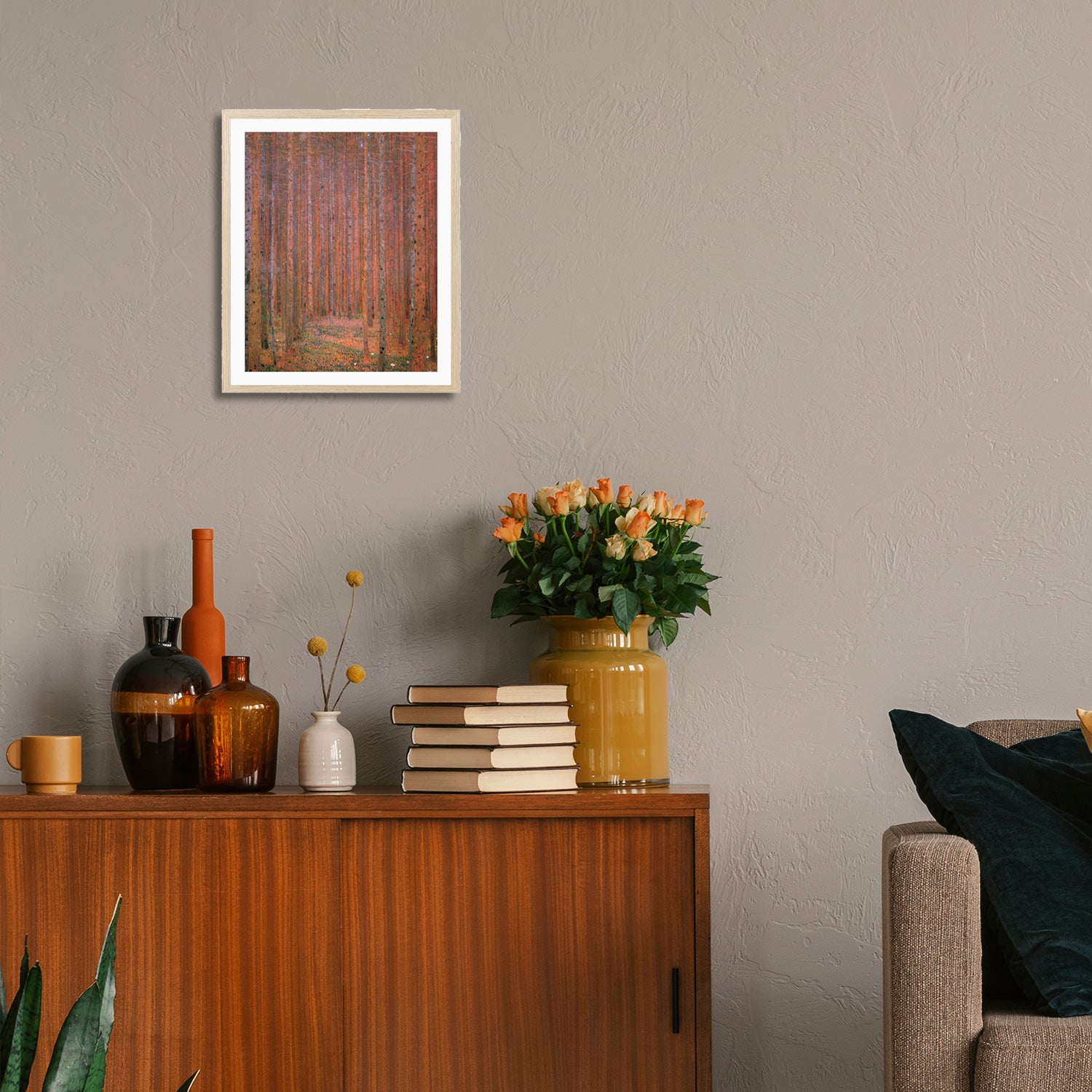 Gustav Klimt Wall Art Pine Forest Poster Framed Klimt Art