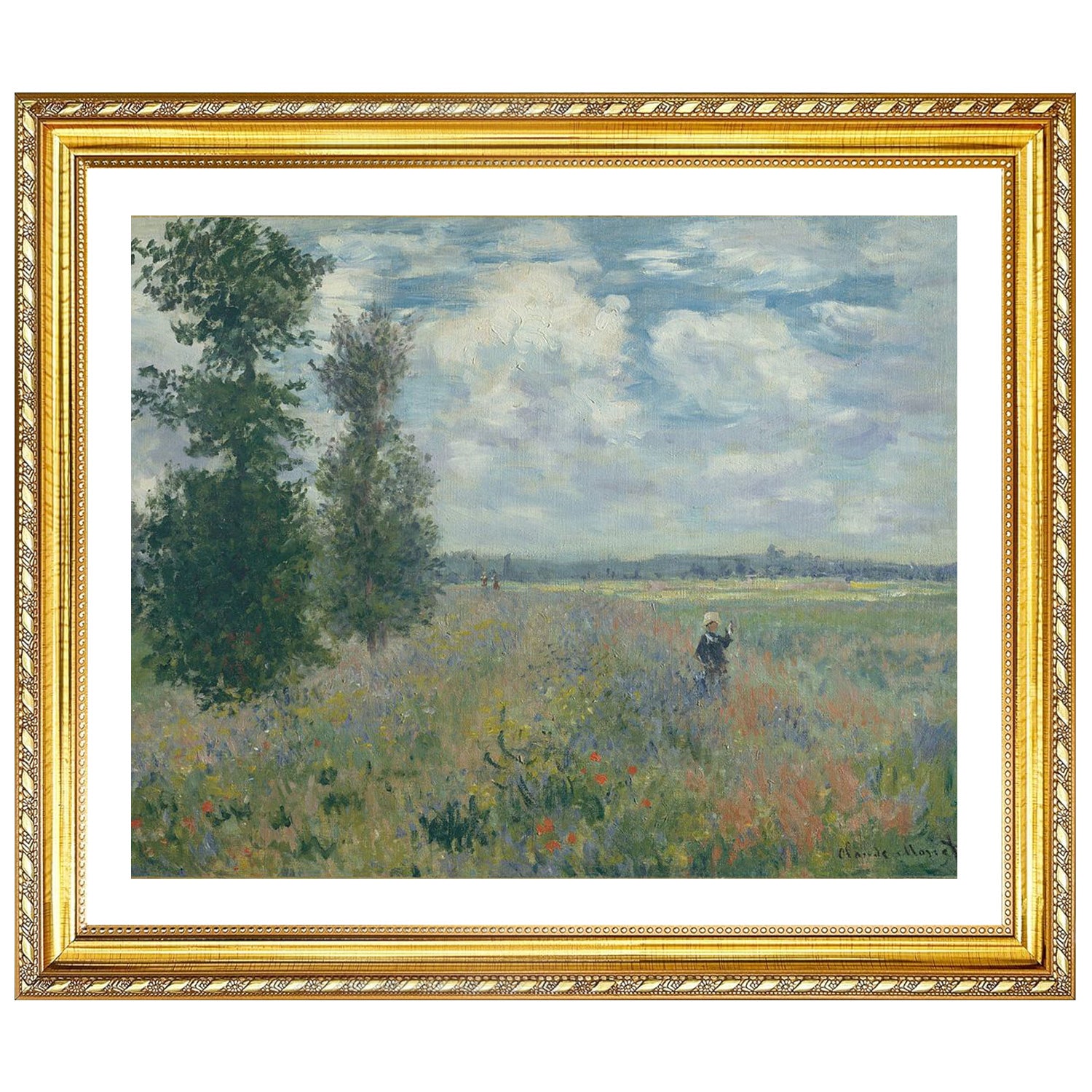 Claude Monet Wall Art Poppy Fields Near Argenteuil Poster Framed