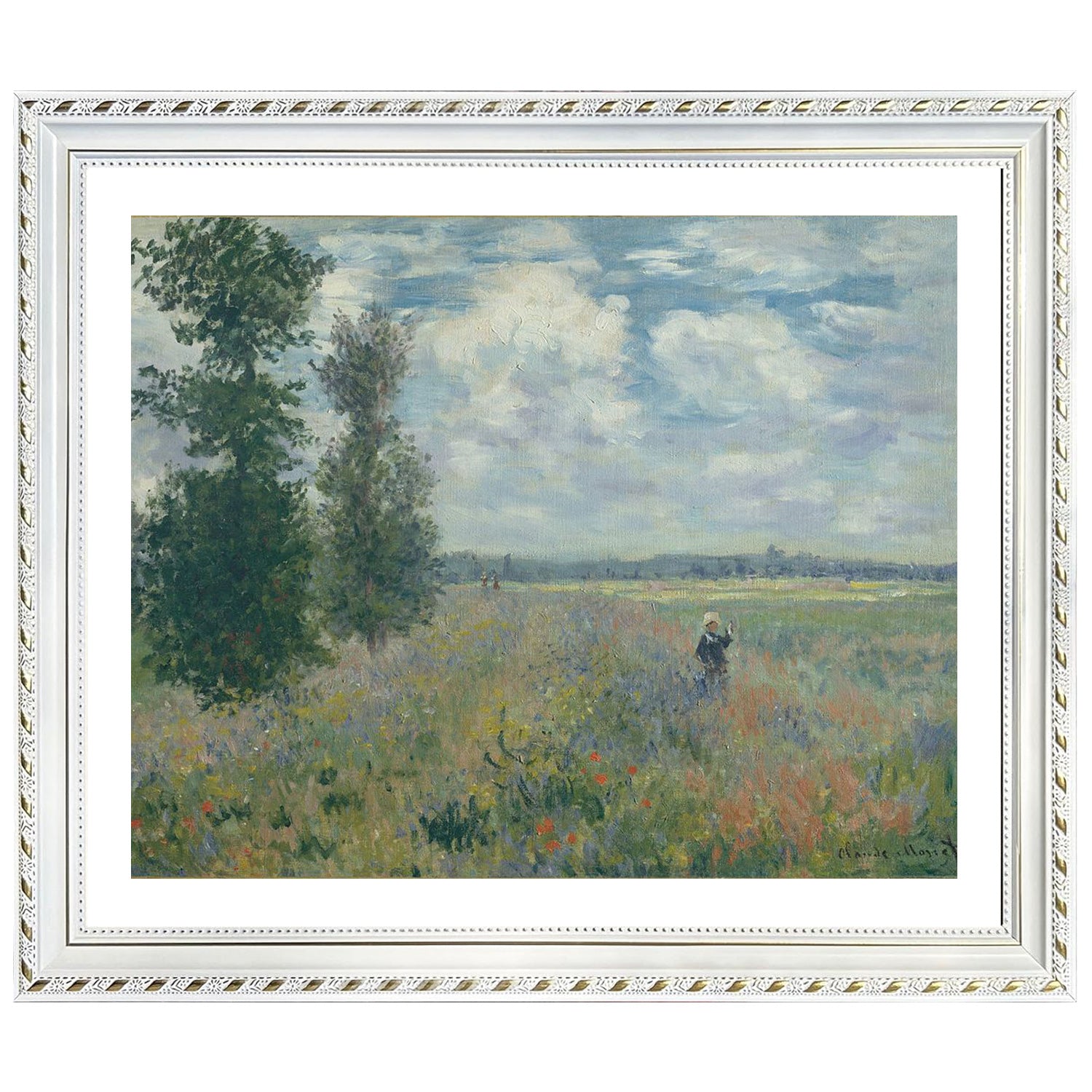 Claude Monet Wall Art Poppy Fields Near Argenteuil Poster Framed