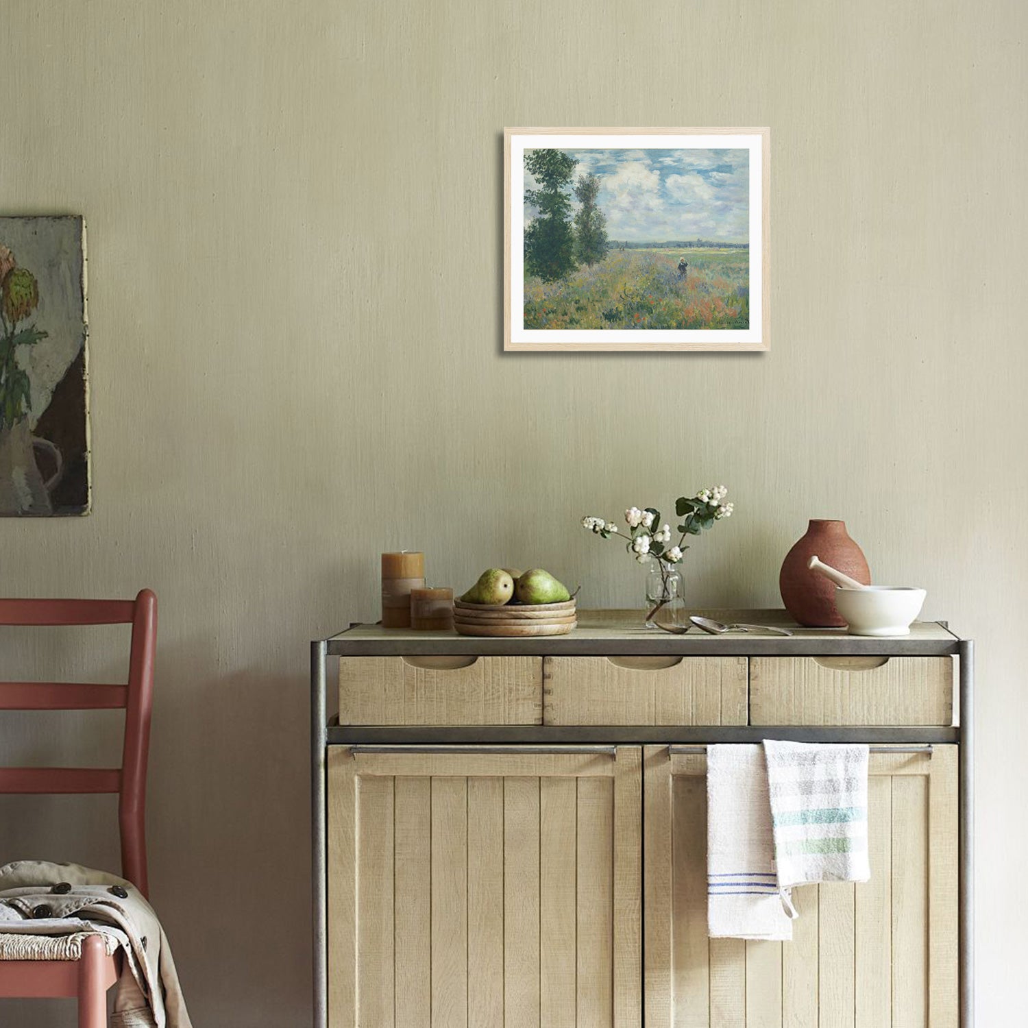 Claude Monet Wall Art Poppy Fields Near Argenteuil Poster Framed