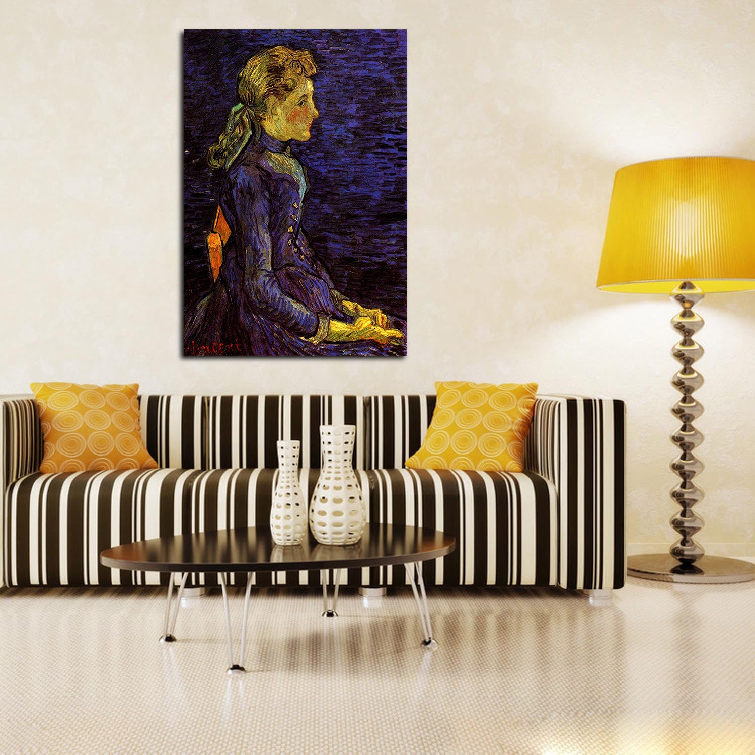 Portrait of Adeline Ravoux 2 Canvas Art