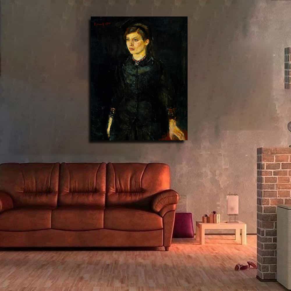 Portrait of Inger Munch Canvas Art