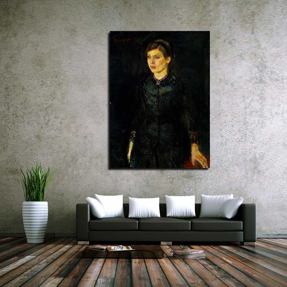 Portrait of Inger Munch Canvas Art