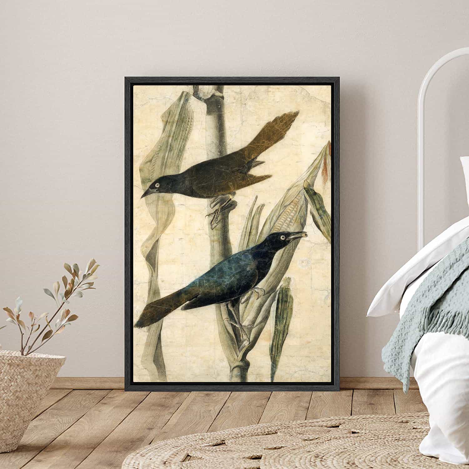 Purple Grackle2 Canvas Art