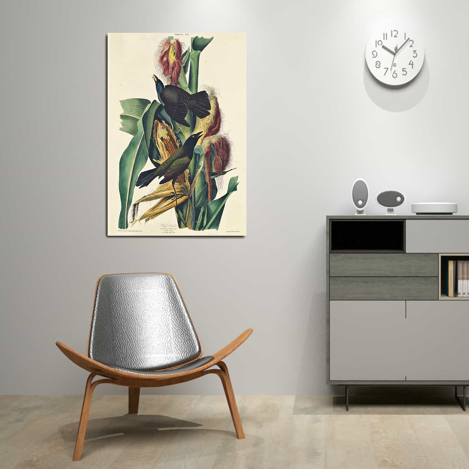 Purple Grackle Canvas Art