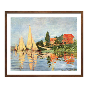 Claude Monet Wall Art Regatta At Argenteuil Poster Framed