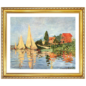 Claude Monet Wall Art Regatta At Argenteuil Poster Framed