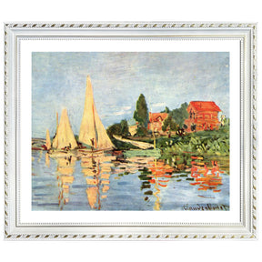 Claude Monet Wall Art Regatta At Argenteuil Poster Framed