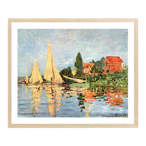 Claude Monet Wall Art Regatta At Argenteuil Poster Framed