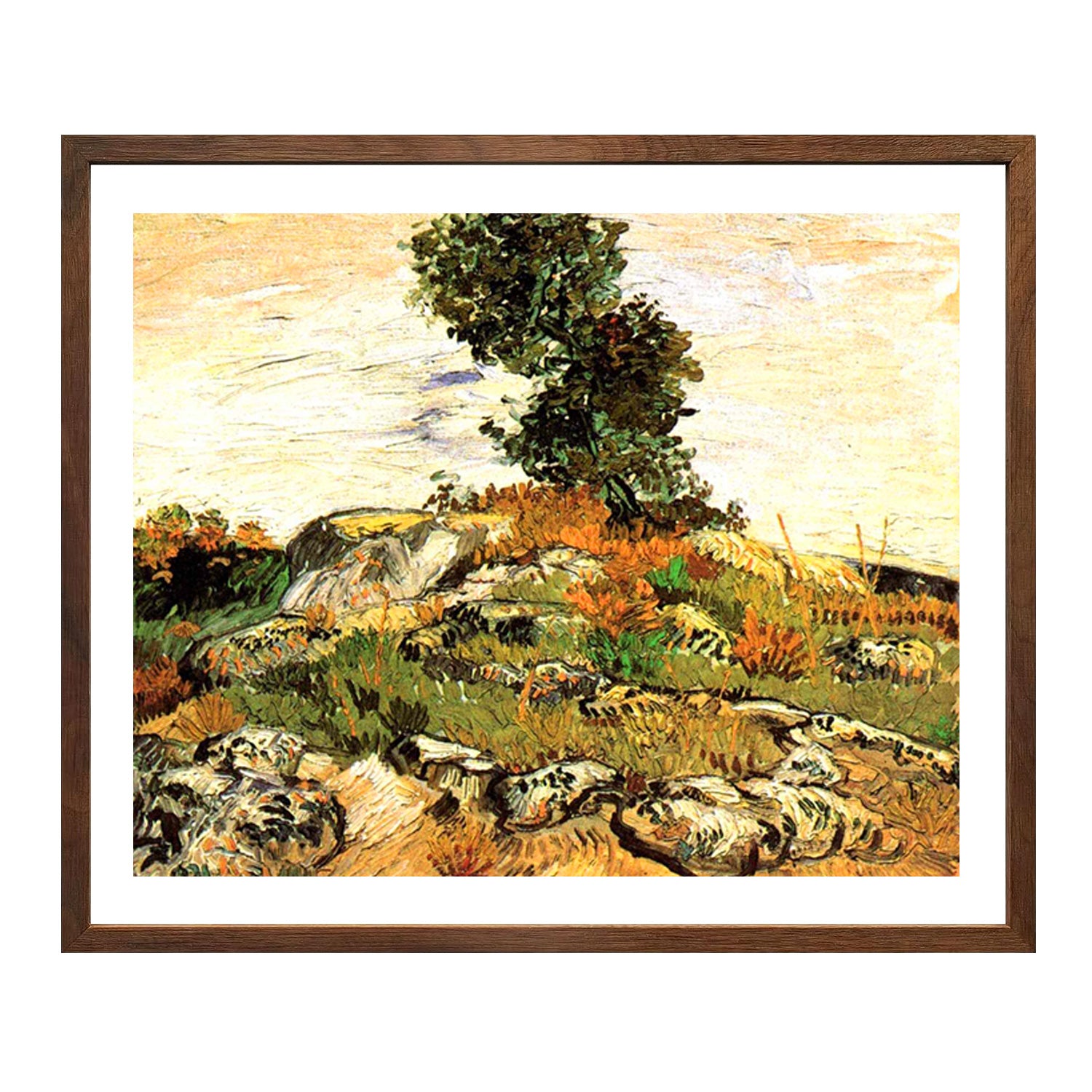Vincent Van Gogh Rocks With Oak Tree Wall Art Van Gogh Poster