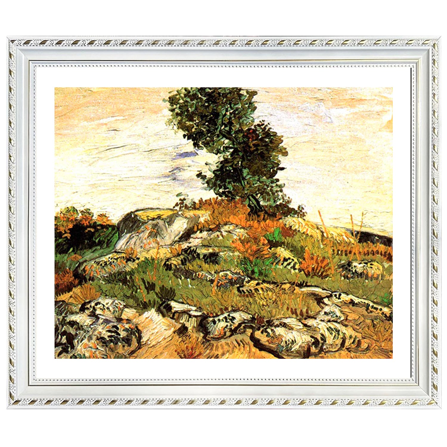 Vincent Van Gogh Rocks With Oak Tree Wall Art Van Gogh Poster