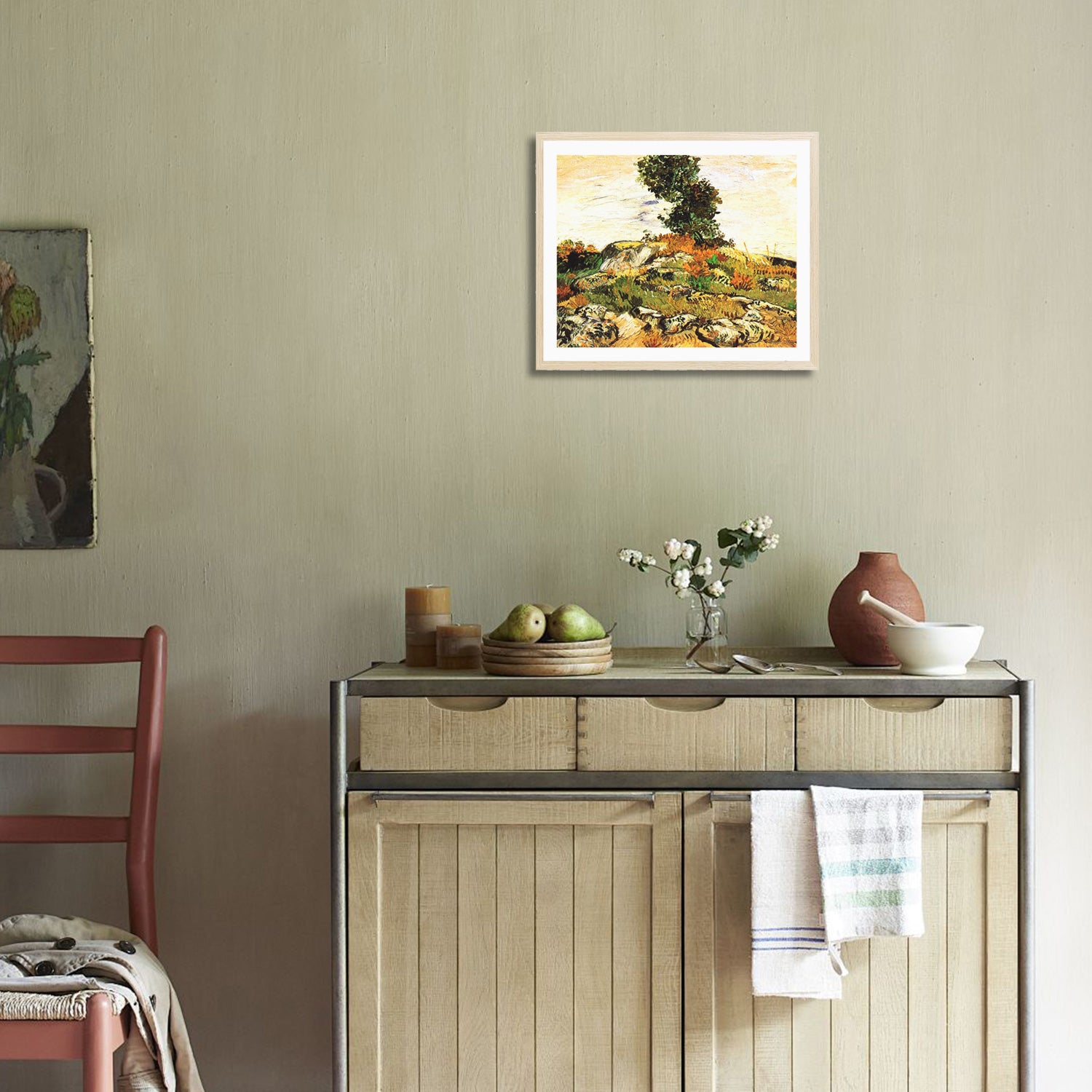 Vincent Van Gogh Rocks With Oak Tree Wall Art Van Gogh Poster