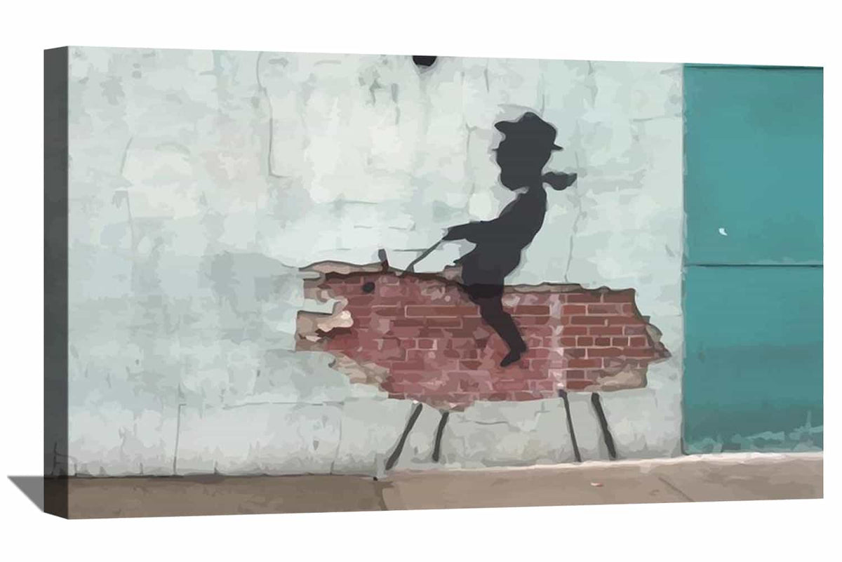 Rodeo Cowboy Kid Canvas Art