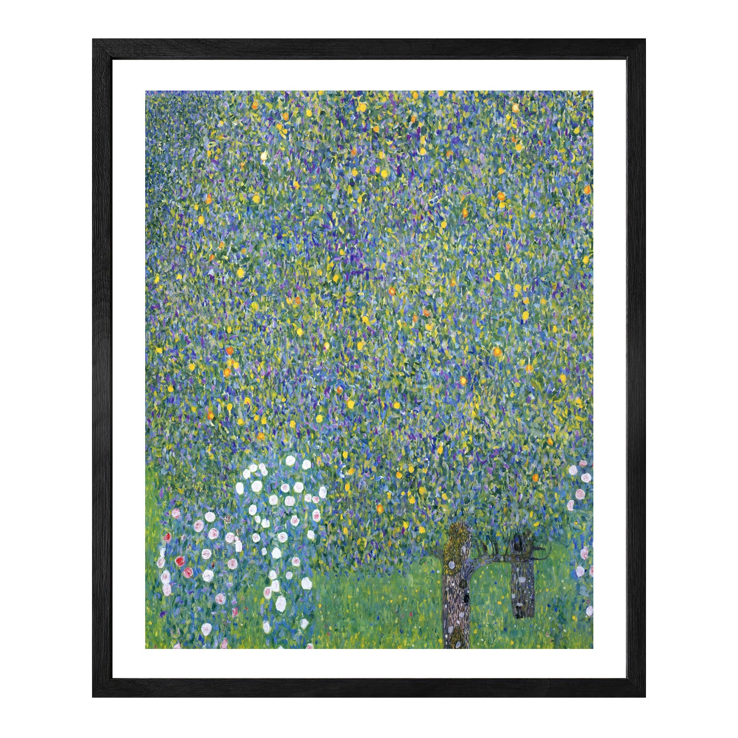 Gustav Klimt Wall Art Rose Bushes Under The Trees Poster Framed Klimt Art