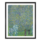 Gustav Klimt Wall Art Rose Bushes Under The Trees Poster Framed Klimt Art