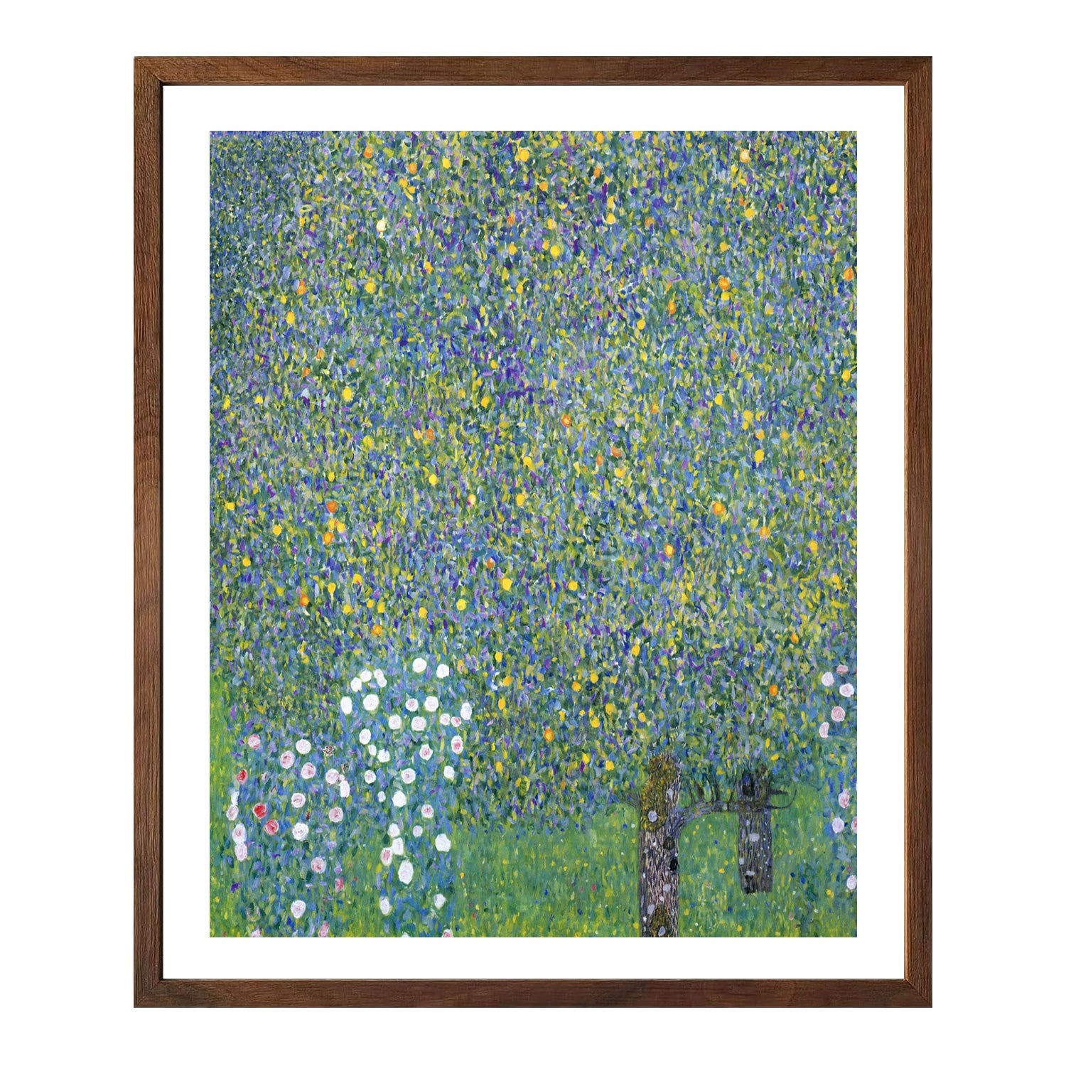 Gustav Klimt Wall Art Rose Bushes Under The Trees Poster Framed Klimt Art