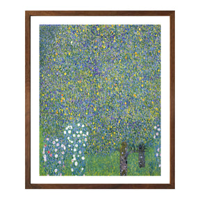 Gustav Klimt Wall Art Rose Bushes Under The Trees Poster Framed Klimt Art