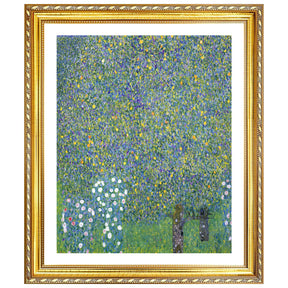 Gustav Klimt Wall Art Rose Bushes Under The Trees Poster Framed Klimt Art
