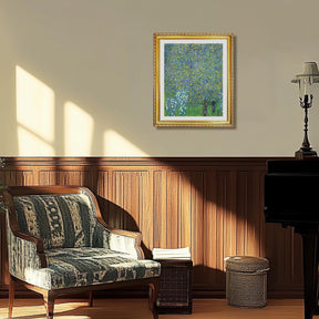 Gustav Klimt Wall Art Rose Bushes Under The Trees Poster Framed Klimt Art