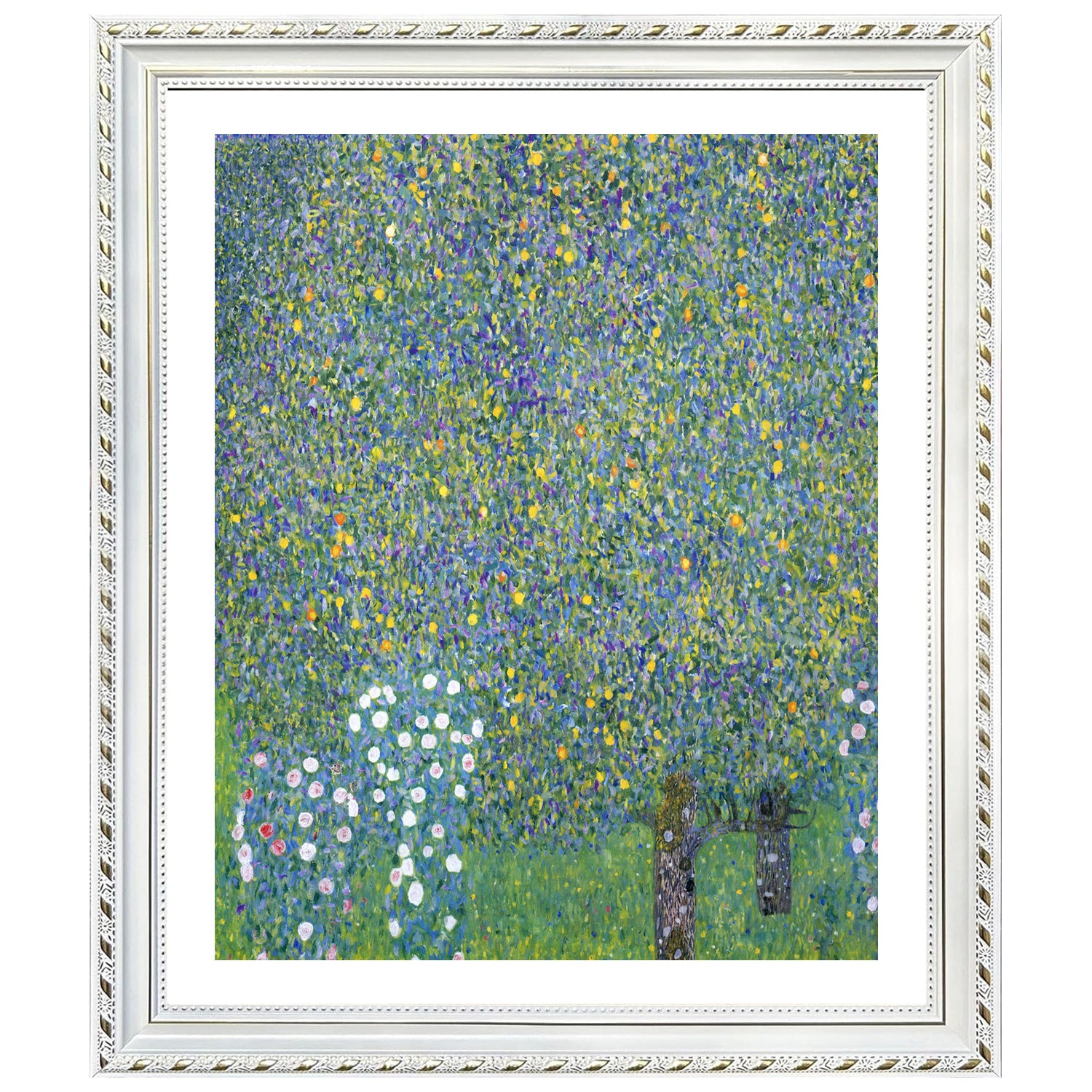 Gustav Klimt Wall Art Rose Bushes Under The Trees Poster Framed Klimt Art