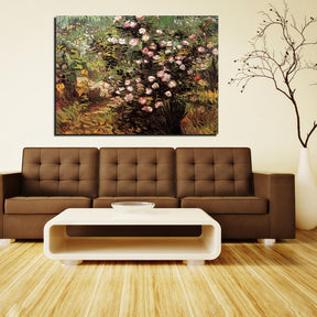 Rosebush in Blossom Canvas Art