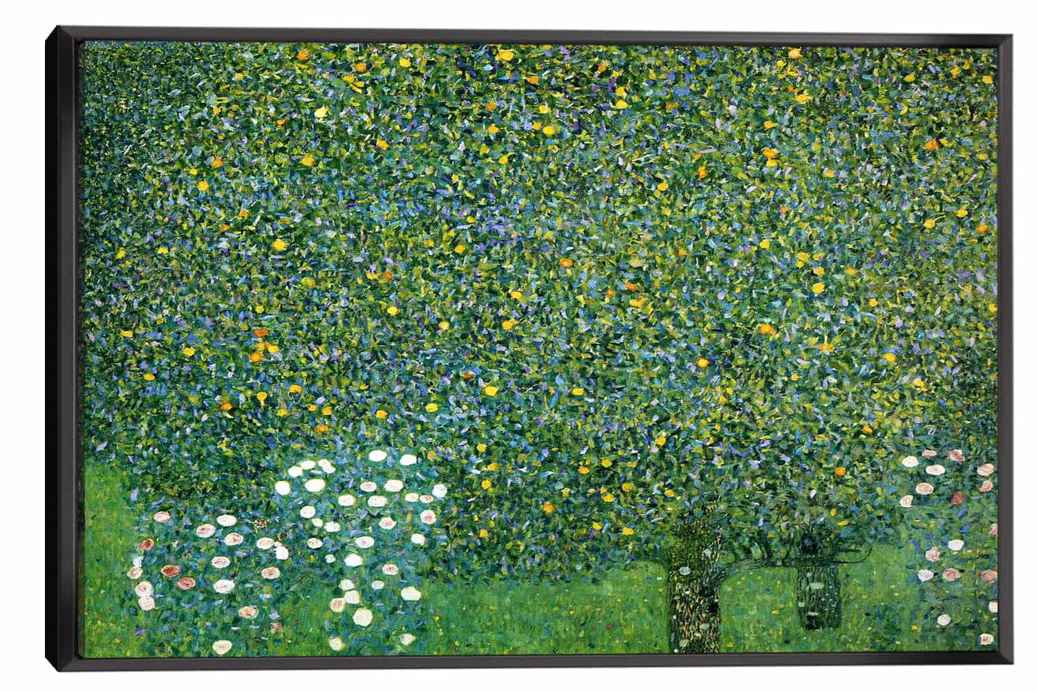 Rosebushes Under The Trees Canvas Art