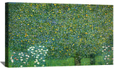 Rosebushes Under The Trees Canvas Art