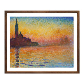 Claude Monet Wall Art San Giorgio Maggiore At Dusk Poster Framed