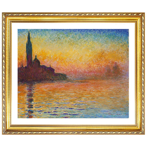 Claude Monet Wall Art San Giorgio Maggiore At Dusk Poster Framed