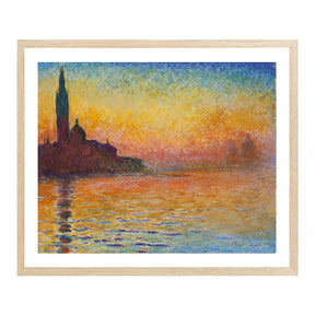 Claude Monet Wall Art San Giorgio Maggiore At Dusk Poster Framed