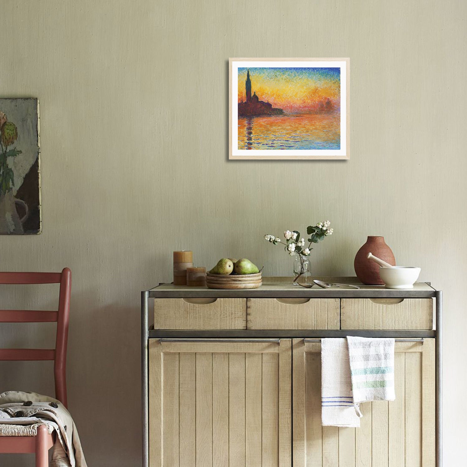 Claude Monet Wall Art San Giorgio Maggiore At Dusk Poster Framed