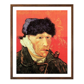 Vincent Van Gogh Self Portrait With Bandaged Ear and Pipe Wall Art Van Gogh Poster