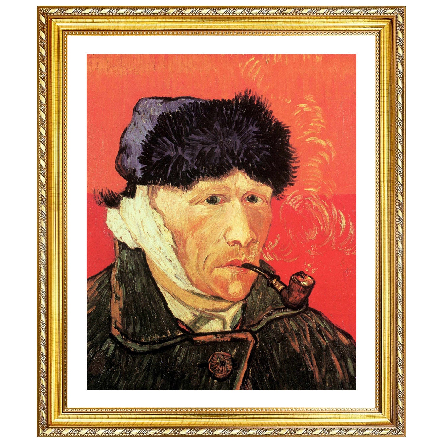 Vincent Van Gogh Self Portrait With Bandaged Ear and Pipe Wall Art Van Gogh Poster