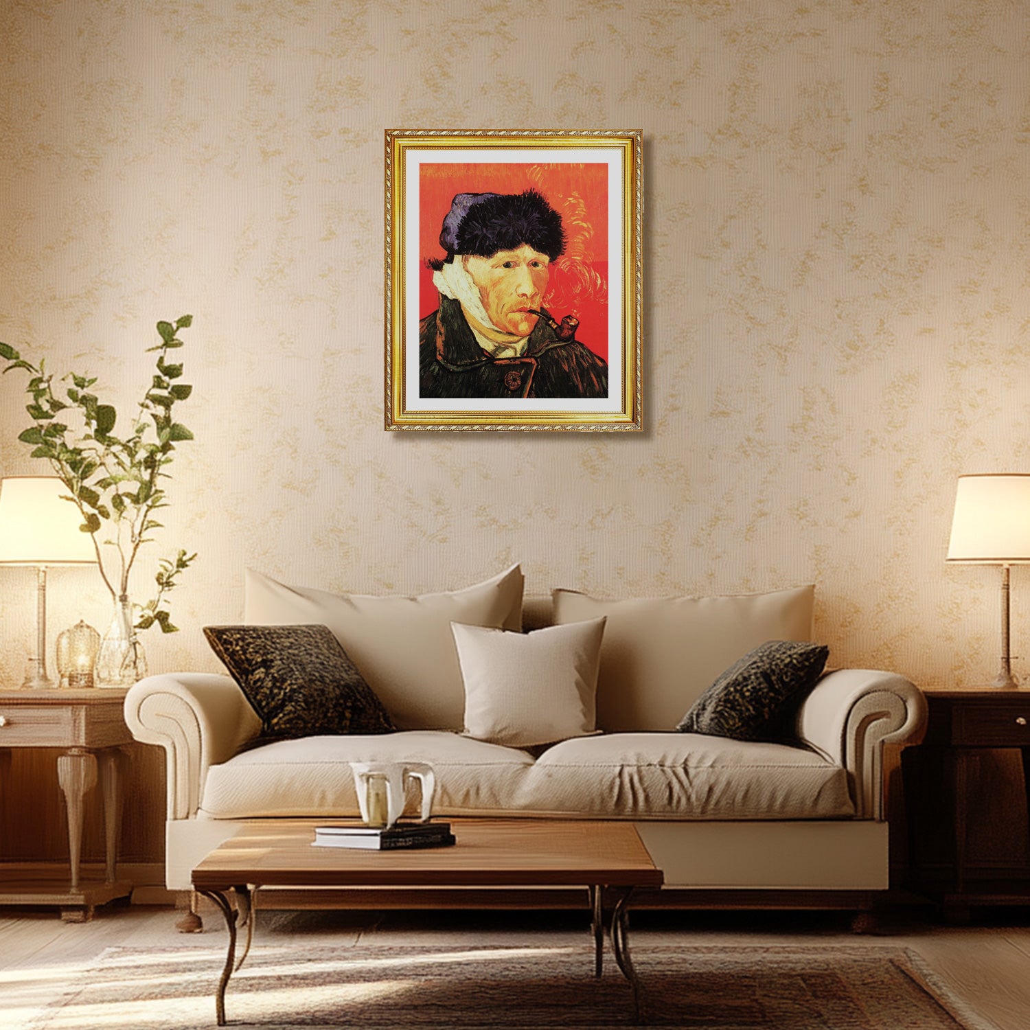 Vincent Van Gogh Self Portrait With Bandaged Ear and Pipe Wall Art Van Gogh Poster
