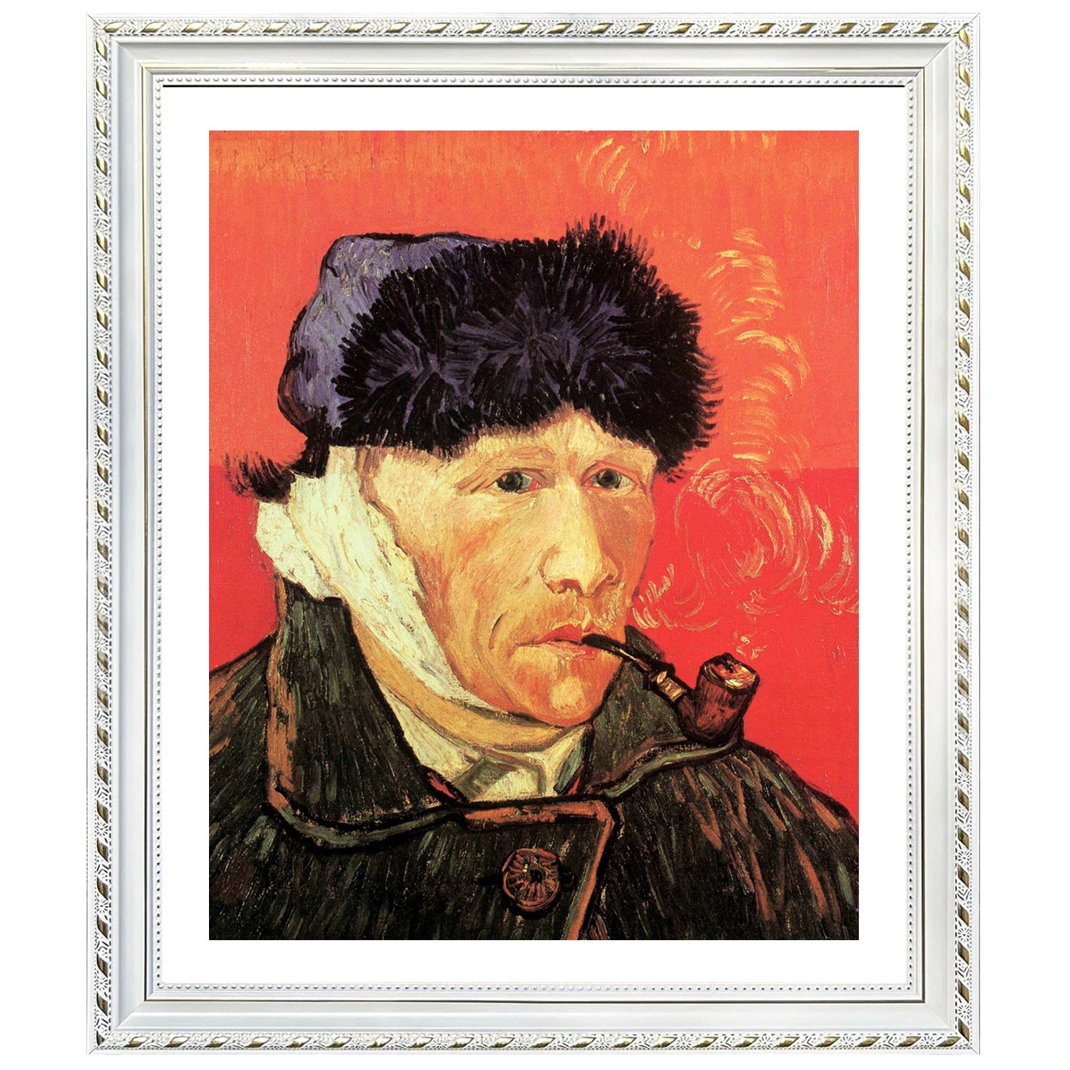 Vincent Van Gogh Self Portrait With Bandaged Ear and Pipe Wall Art Van Gogh Poster