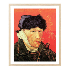 Vincent Van Gogh Self Portrait With Bandaged Ear and Pipe Wall Art Van Gogh Poster