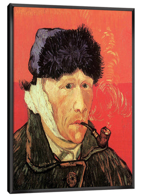Self Portrait with Bandaged Ear and Pipe Canvas Art