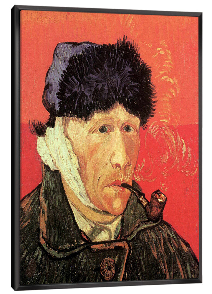 Self Portrait with Bandaged Ear and Pipe Canvas Art