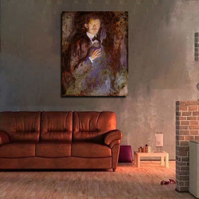 Self Portrait with Cigarette Canvas Art