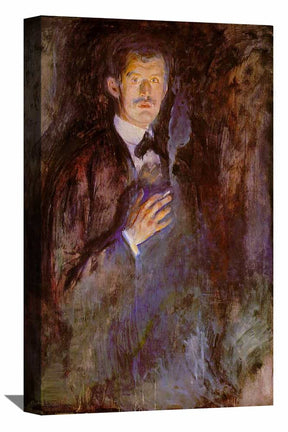 Self Portrait with Cigarette Canvas Art