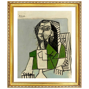 Pablo Picasso Wall Art Sitting Woman Poster Framed Art