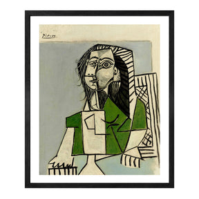 Pablo Picasso Wall Art Sitting Woman Poster Framed Art